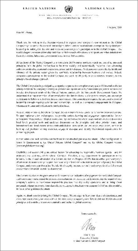 安博网页版加入联合国全球契约组织 助推新旧动能转换可持续发展